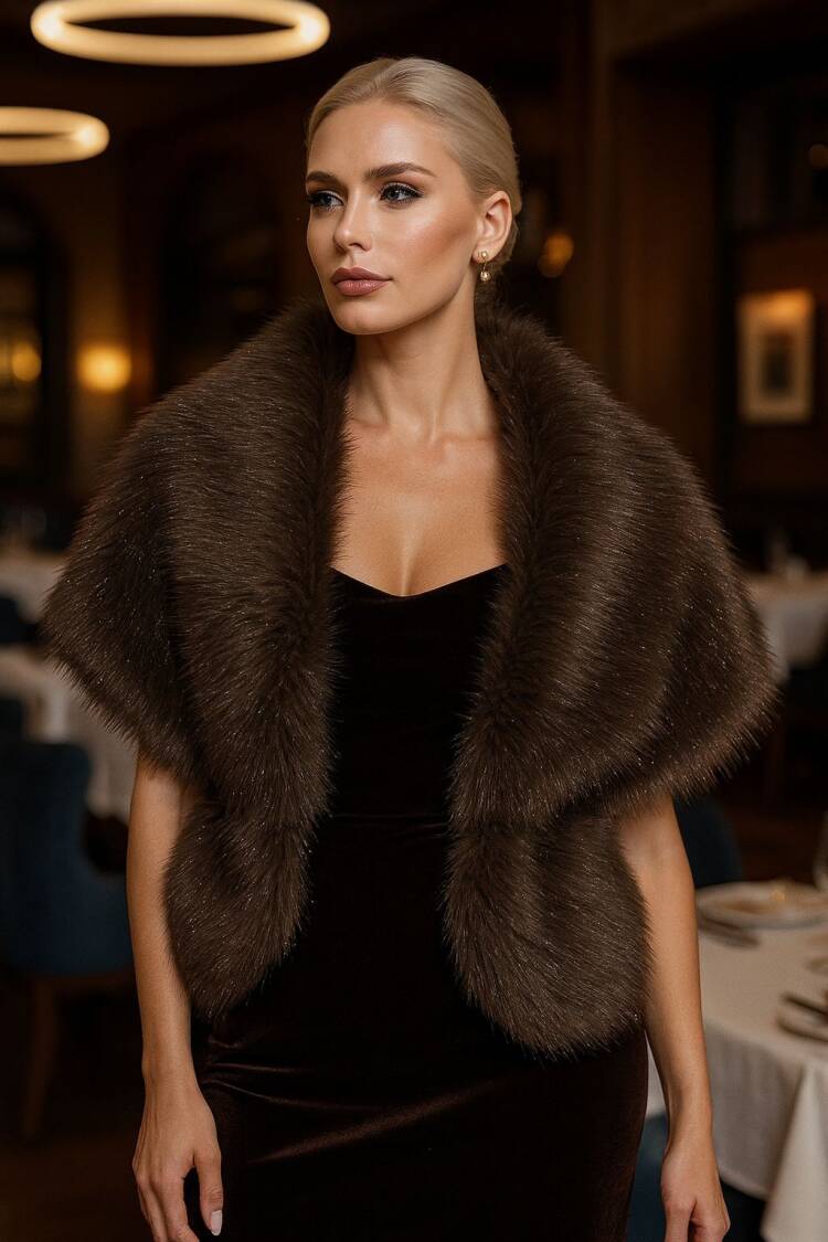 Elegant Brown Shawl For Fall And Winter - Brand: Axesoire - Women & Kids, Baby Clothes Wholesale - Globality Store
