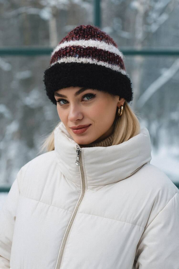 Black Beret Casual Vintage Streetwear Striped - Brand: Axesoire - Women & Kids, Baby Clothes Wholesale - Globality Store
