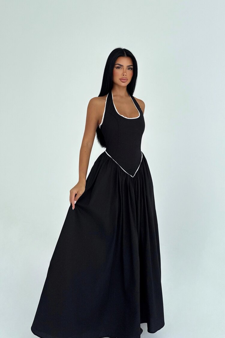 Fit And Flare Halter Neck Dress - Brand: EYYO ATELIER - Women & Kids, Baby Clothes Wholesale - Globality Store