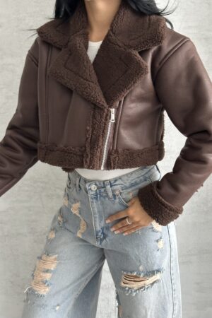 Aviator Jacket With Notched Collar - Brand: My Jest Fashion - Women & Kids, Baby Clothes Wholesale - Globality Store