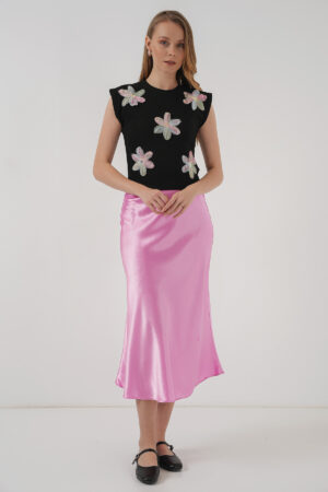 Black Floral Slim Fit Cap Sleeve Blouse - Brand: Bigdart - Women & Kids, Baby Clothes Wholesale - Globality Store