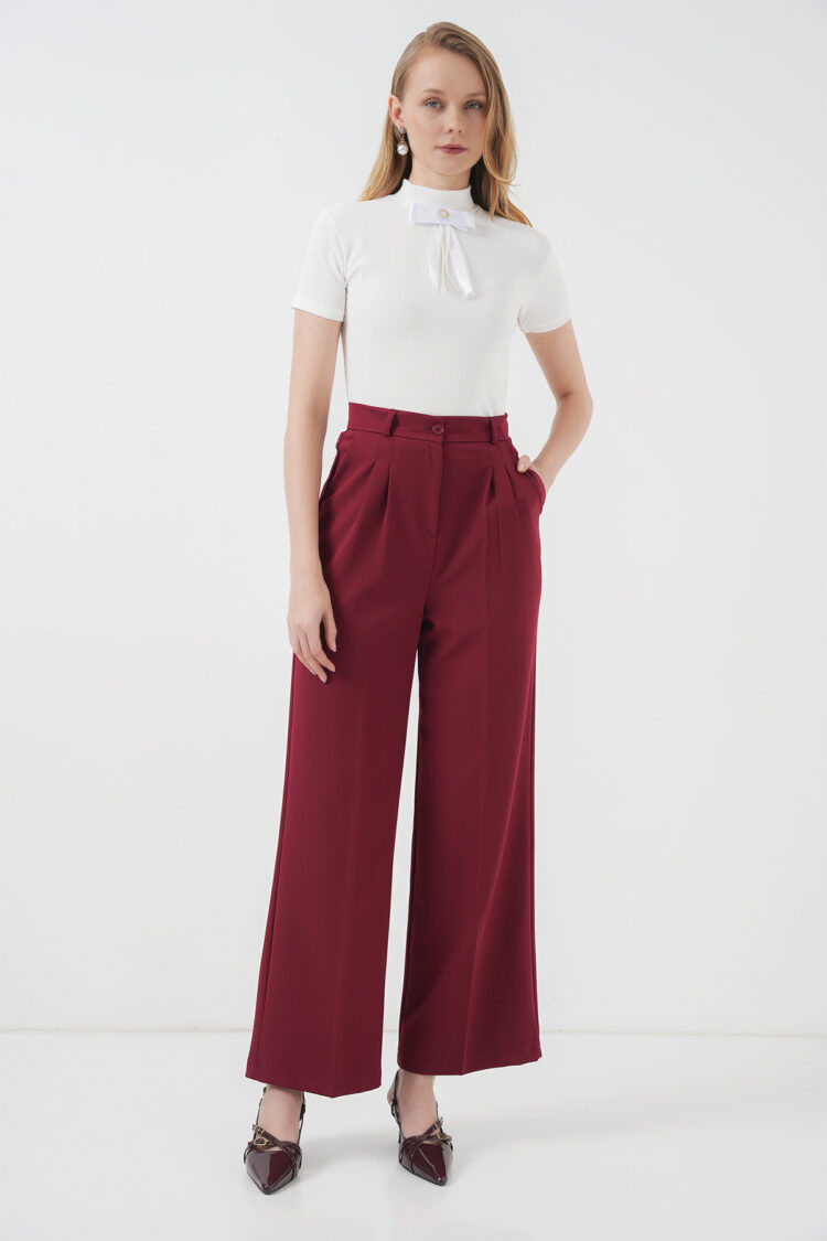 Elegant Slim Fit Blouse With High Neck