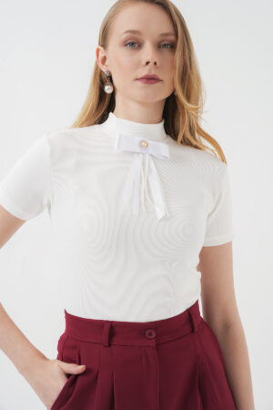 Elegant Slim Fit Blouse With High Neck - Brand: Bigdart - Women & Kids, Baby Clothes Wholesale - Globality Store