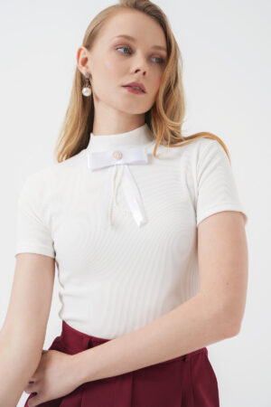 Elegant Slim Fit Blouse With High Neck - Brand: Bigdart - Women & Kids, Baby Clothes Wholesale - Globality Store
