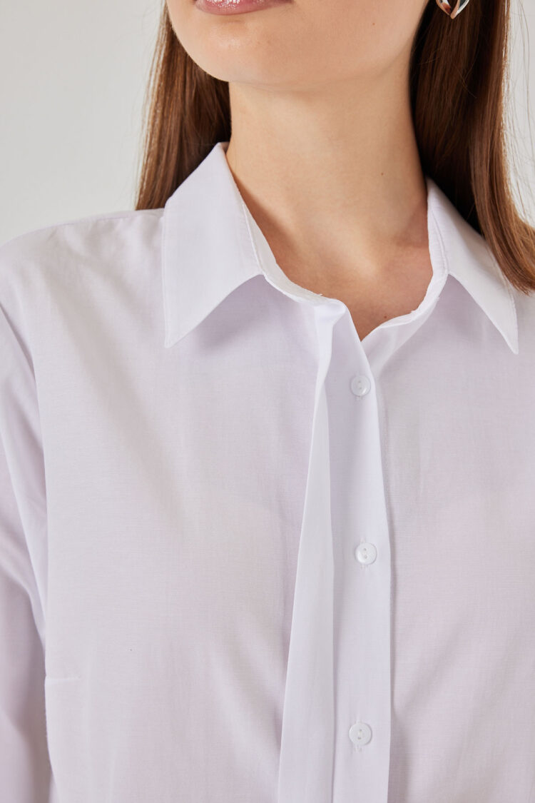 White Elegant Formal Casual Shirt
