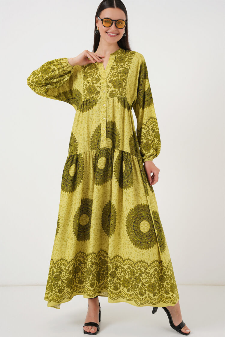 Yellow Ethnic Elegant A-Line Dress - Brand: Bigdart - Women & Kids, Baby Clothes Wholesale - Globality Store