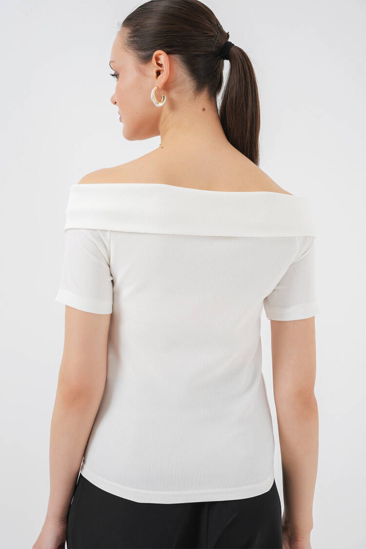 Elegant Slim Fit Off Shoulder Blouse