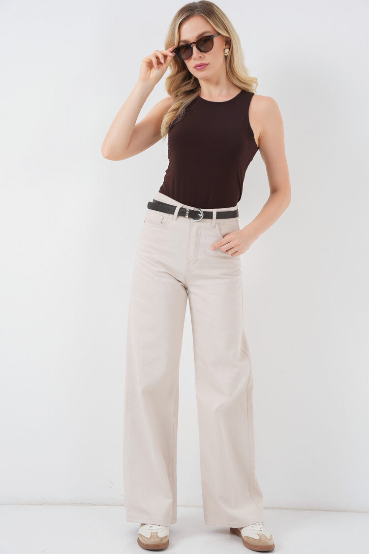 Blouse Slim Fit Round Neck Sleeveless