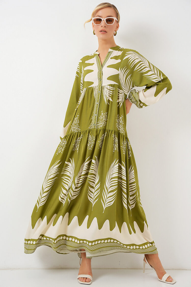 Green Ethnic A-Line Floor Length Dress - Brand: Bigdart - Women & Kids, Baby Clothes Wholesale - Globality Store