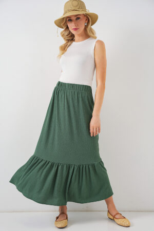 Flared Maxi Skirt With Mid Waist - Brand: Bigdart - Women & Kids, Baby Clothes Wholesale - Globality Store