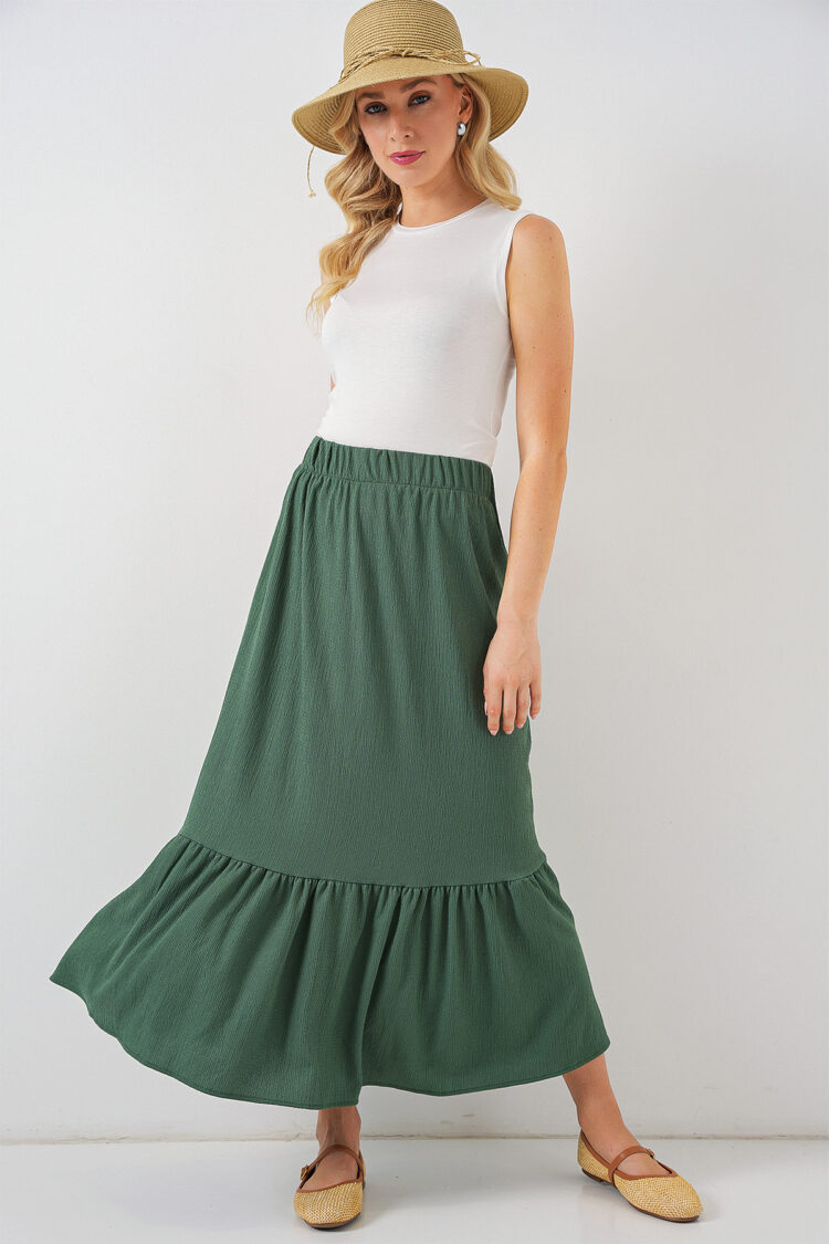 Flared Maxi Skirt With Mid Waist - Brand: Bigdart - Women & Kids, Baby Clothes Wholesale - Globality Store
