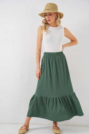 Flared Maxi Skirt With Mid Waist - Brand: Bigdart - Women & Kids, Baby Clothes Wholesale - Globality Store