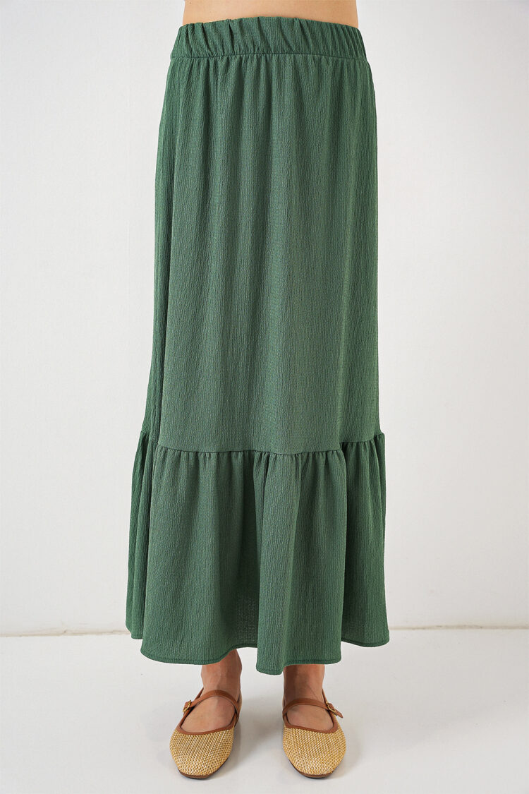 Flared Maxi Skirt With Mid Waist