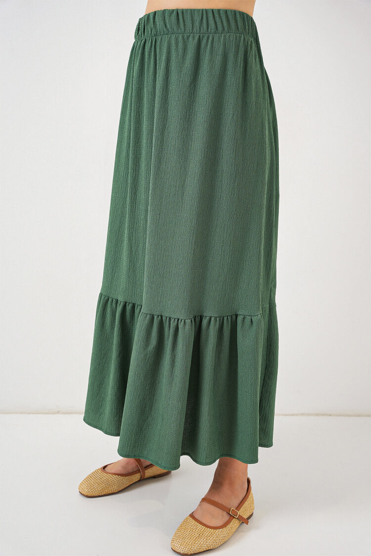 Flared Maxi Skirt With Mid Waist