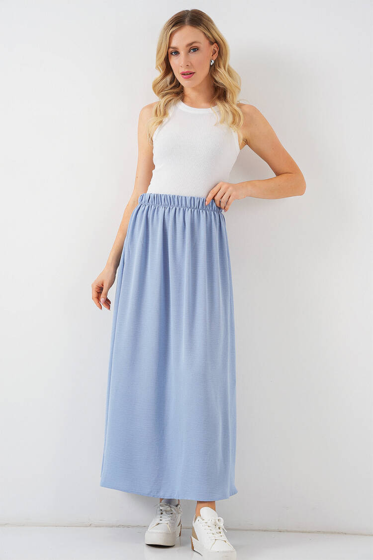 Flared Maxi Skirt With High Waist