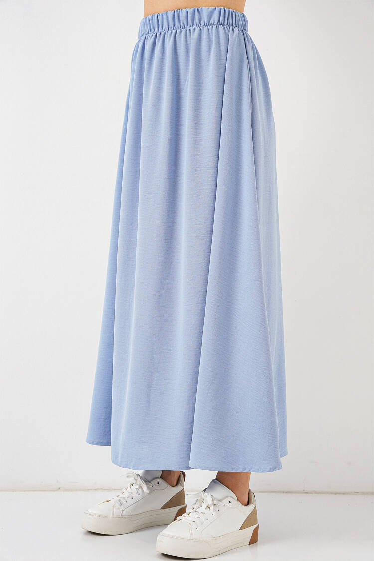 Flared Maxi Skirt With High Waist