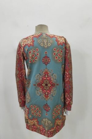 Blue Ethnic Casual Modest Paisley Sweater Dress - Brand: Janes - Women & Kids, Baby Clothes Wholesale - Globality Store