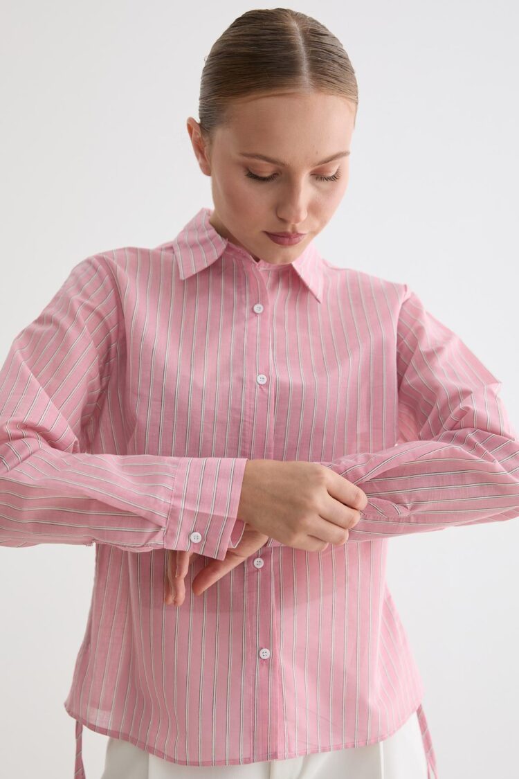 Striped Polo Neck Shirt - Formal & Casual Style