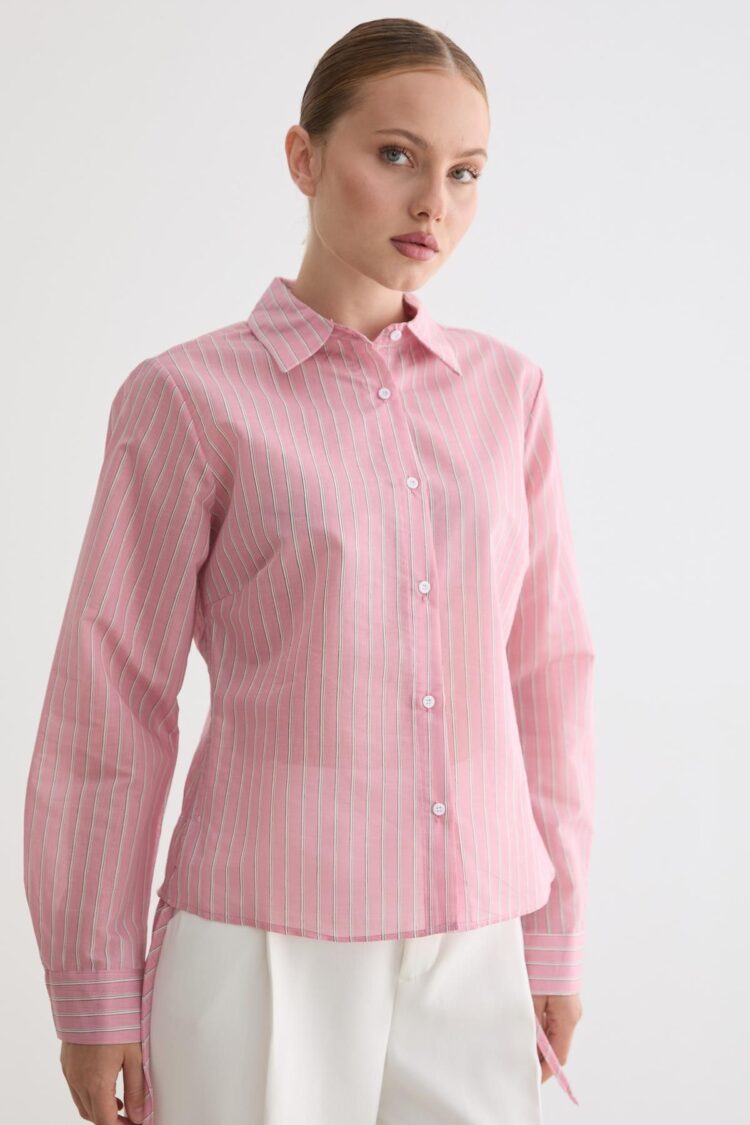 Striped Polo Neck Shirt - Formal & Casual Style