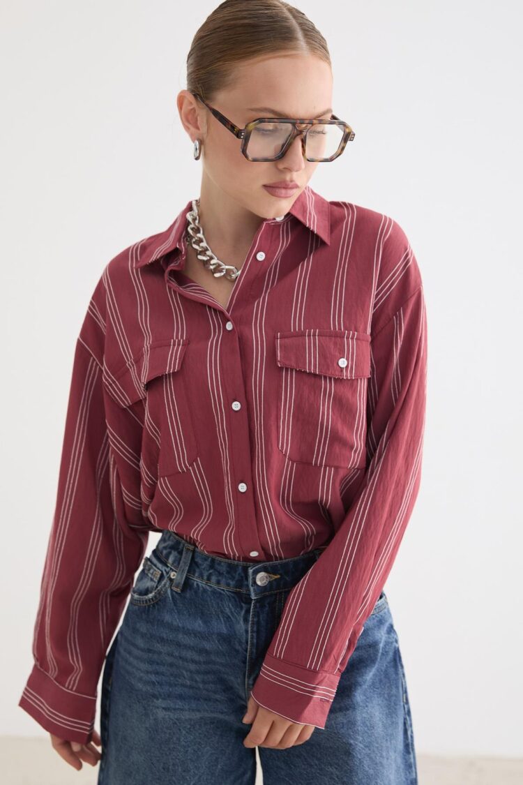 Oversized Striped Casual Shirt