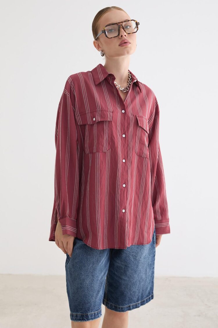 Oversized Striped Casual Shirt