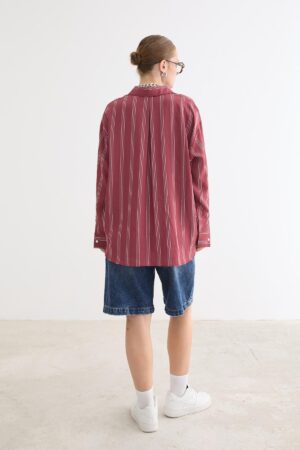 Oversized Striped Casual Shirt - Brand: Levure - Women & Kids, Baby Clothes Wholesale - Globality Store