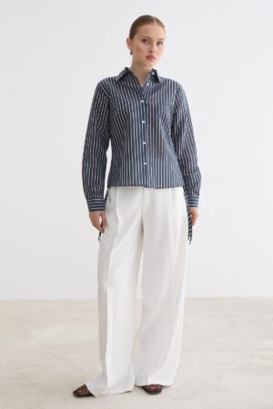 Striped Formal Buttoned Shirt - Brand: Levure - Women & Kids, Baby Clothes Wholesale - Globality Store