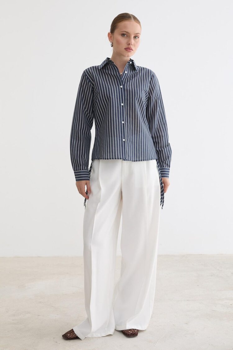 Striped Formal Buttoned Shirt - Brand: Levure - Women & Kids, Baby Clothes Wholesale - Globality Store