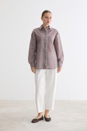 Striped Casual Formal Shirt - Brand: Levure - Women & Kids, Baby Clothes Wholesale - Globality Store