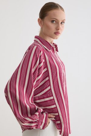 Striped Casual Oversized Shirt - Brand: Levure - Women & Kids, Baby Clothes Wholesale - Globality Store