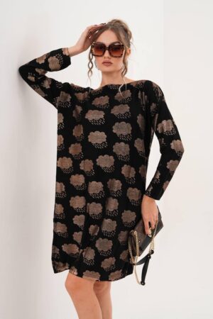 Elegant Black Shift Dress With Long Sleeves - Brand: My Jest Fashion - Women & Kids, Baby Clothes Wholesale - Globality Store