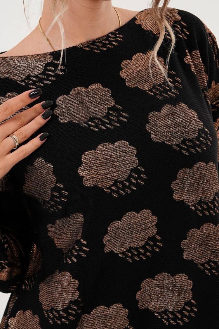 Elegant Black Shift Dress With Long Sleeves