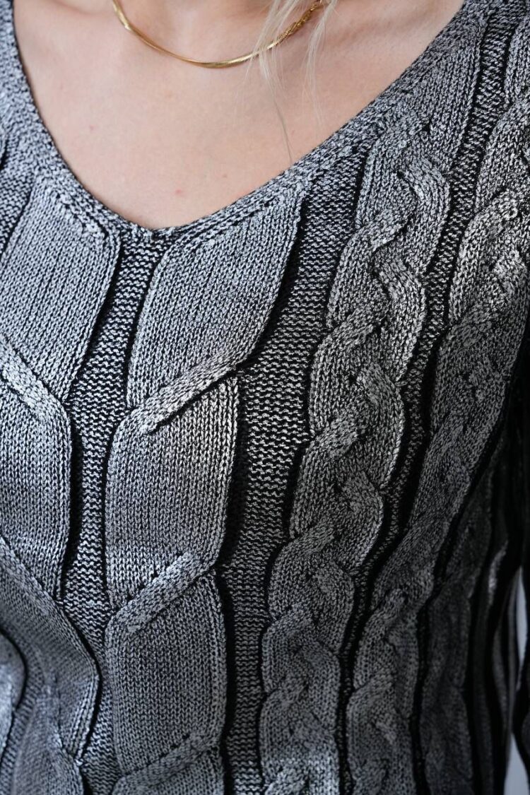 Silver Casual Streetwear Sweater