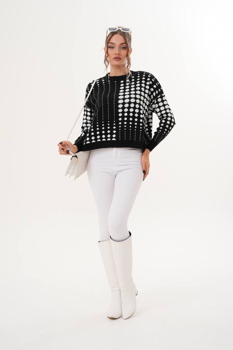 Oversized Polka Dot Sweater