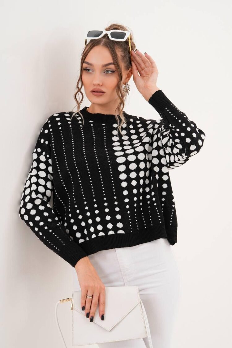 Oversized Polka Dot Sweater - Brand: My Jest Fashion - Women & Kids, Baby Clothes Wholesale - Globality Store
