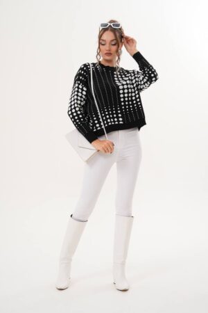 Oversized Polka Dot Sweater - Brand: My Jest Fashion - Women & Kids, Baby Clothes Wholesale - Globality Store