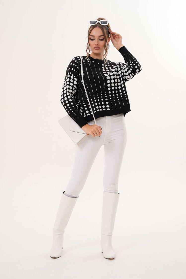 Oversized Polka Dot Sweater