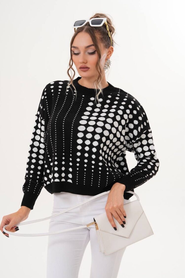 Oversized Polka Dot Sweater