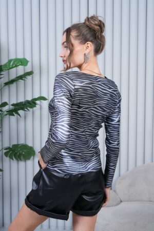 Black Slim Fit Zebra Print Sweater - Brand: My Jest Fashion - Women & Kids, Baby Clothes Wholesale - Globality Store