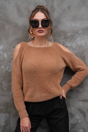 Sweater With Boat Neck And Long Sleeves - Brand: My Jest Fashion - Women & Kids, Baby Clothes Wholesale - Globality Store