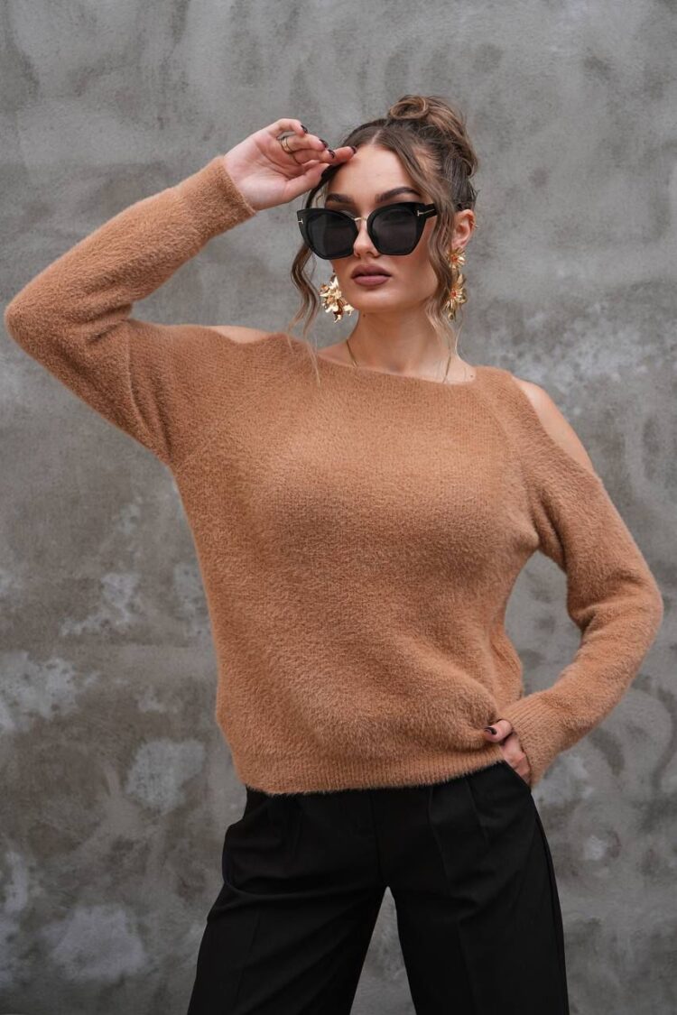 Sweater With Boat Neck And Long Sleeves - Brand: My Jest Fashion - Women & Kids, Baby Clothes Wholesale - Globality Store