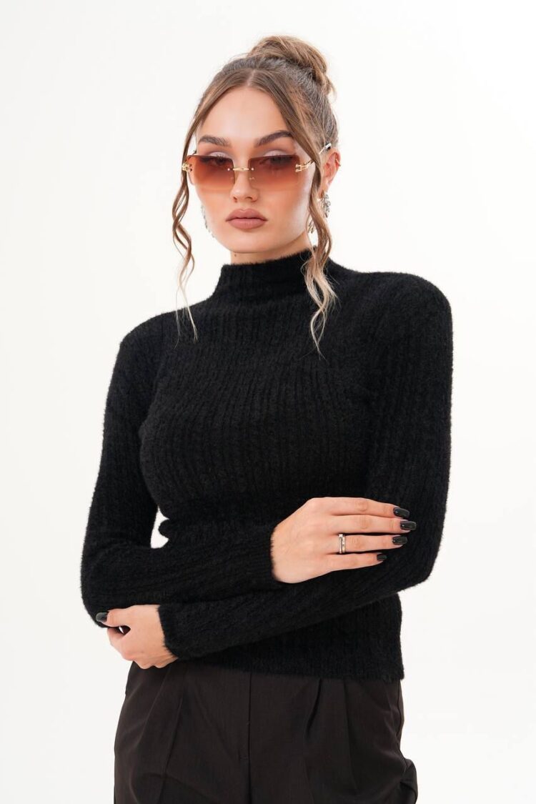 Elegant Slim Fit High Neck Sweater