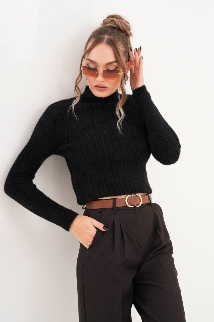 Elegant Slim Fit High Neck Sweater
