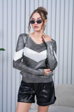 Black Slim Fit V-Neck Sweater - Brand: My Jest Fashion - Women & Kids, Baby Clothes Wholesale - Globality Store