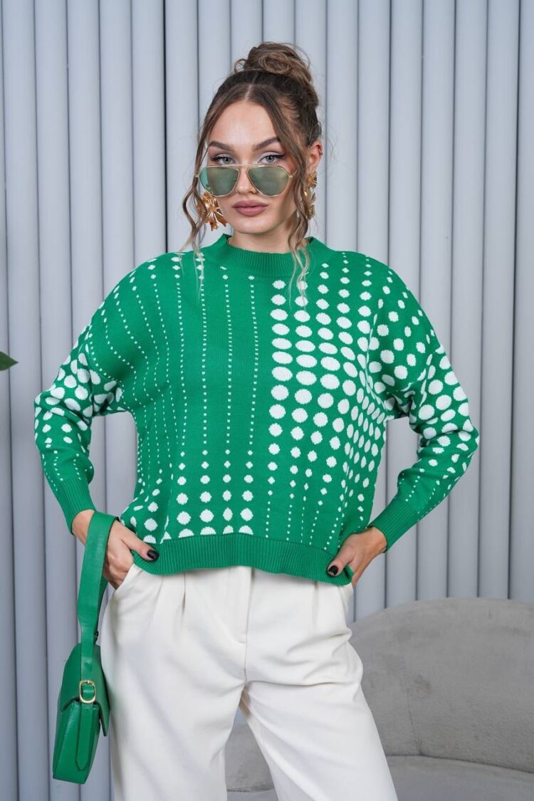 Polka Dot Oversized Fit Sweater