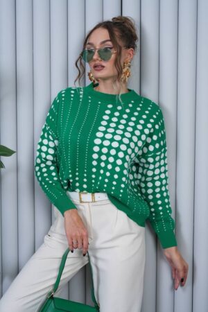 Polka Dot Oversized Fit Sweater - Brand: My Jest Fashion - Women & Kids, Baby Clothes Wholesale - Globality Store