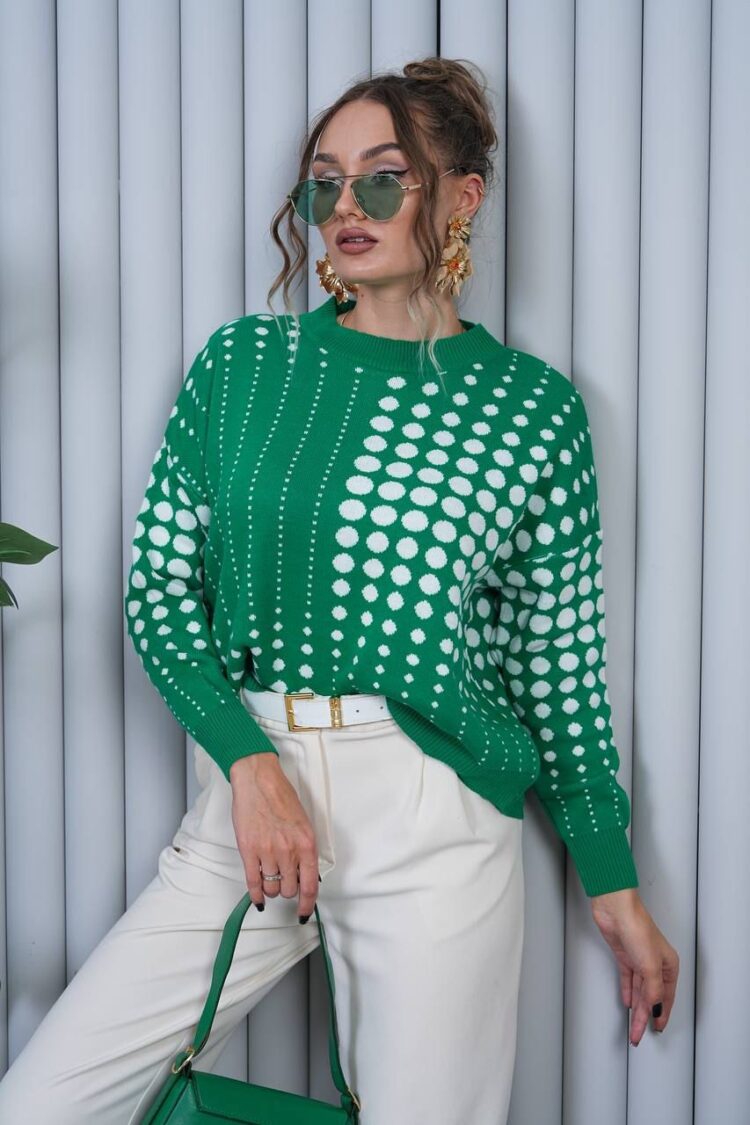 Polka Dot Oversized Fit Sweater