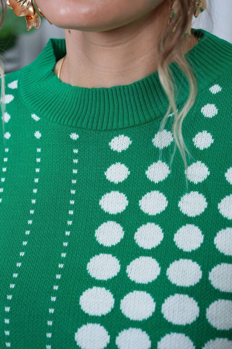Polka Dot Oversized Fit Sweater