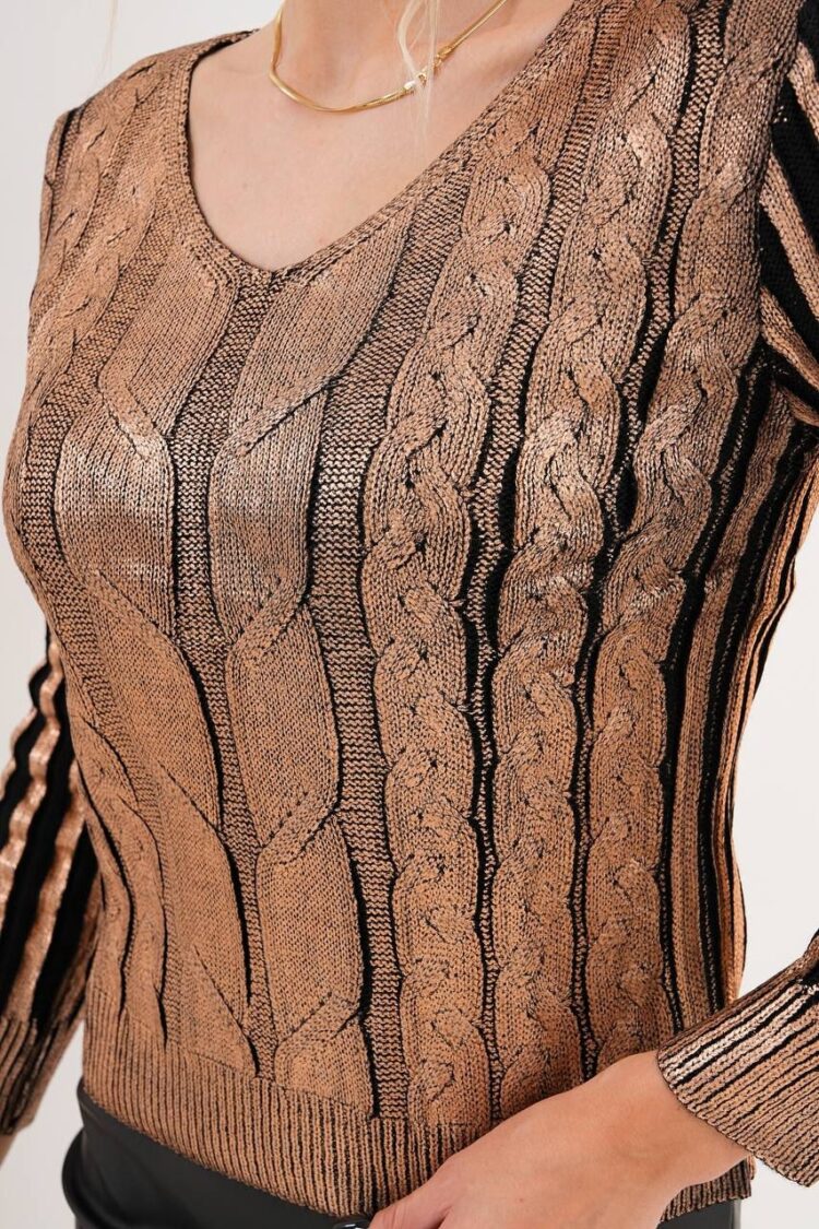 Beige Elegant Glam Casual Sweater