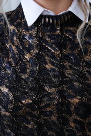 Sleeveless Animal Print Sweater - Brand: My Jest Fashion - Women & Kids, Baby Clothes Wholesale - Globality Store
